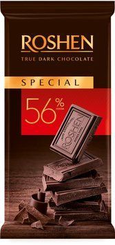Чорний шоколад Roshen Special 56% какао 85 грамів 320026 фото