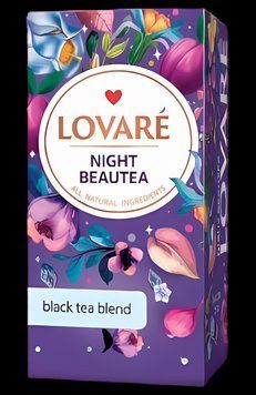 Lovare чай чорний листовий Love Night Beautea з фруктам та квітами 24 пакетики в конвертах 122088 фото