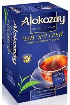 Чай Алокозай з бергамотом Ерл Грей 25 пакетиків 129016 фото