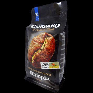 Кава в зернах Giordano Ethiopia 100% арабіка середнє обсмаження 500 грамів 244103 фото