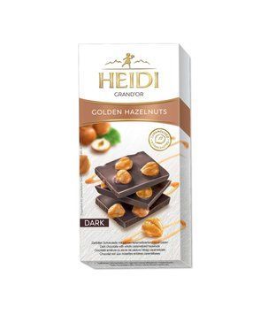 Черный шоколад Heidi с цельным карамелизированным лесным орехом 100 грамм 304016 фото