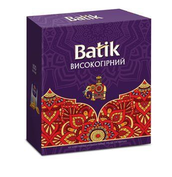 Чай у пакетиках Батик Високогірний&nbsp;чорний цейлонський 100*1,5 г 116016 фото