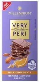 Молочный шоколад с миндалем, карамелью и апельсиновой цедрой Millennium Very Peri 85 грамм 328018 фото