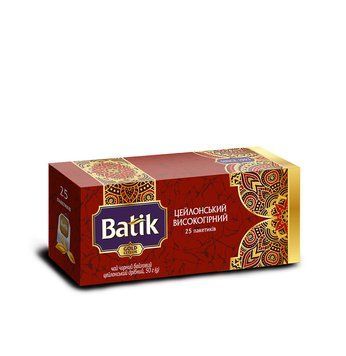 Чай Batik Gold чорний Високогірний&nbsp;25 пакетиків 116017 фото