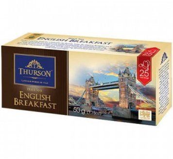 Чай чорний цейлонський Thurson English Breakfast 25пакетиків 108039 фото
