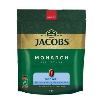 Кава Jacobs Monarch без кофеїну розчинна 60 г у м'якій упаковці 219043 фото