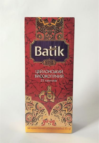 Чай Batik Gold чорний Високогірний&nbsp;25 пакетиків 116017 фото