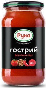Соус "Острый фирменный" Руна 485 грамм стеклянная банка 602013 фото