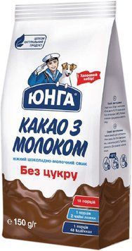 Напій какао з молоком без цукру Юнга 150 грамів 353006 фото