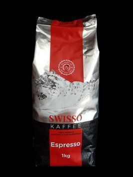 Міцна кава в зернах Swisso Kaffee Espresso 100% арабіка 1 кілограм 244002 фото