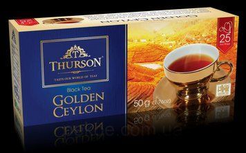 Чай чорний цейлонський Thurson Golden Ceylon 25 пакетиків 108040 фото