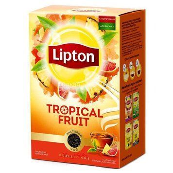 Чай із тропічними фруктами Lipton Tropical Fruit чорний листовий 80 грамів 114002 фото
