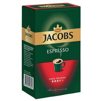 Jacobs Espresso мелена кава темного обсмаження 230 грамів у вакуумній упаковці 219063 фото