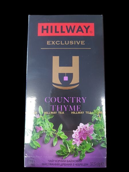 Чай чорний HILLWAY Country Thyme з чебрецем пакетований 25 штук в індивідуальних конвертиках 144027 фото
