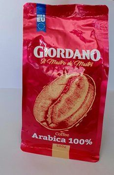 Кава в зернах Giordano 100% арабіка 500 грамів 244101 фото