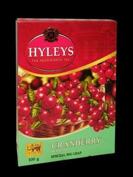 Цейлонський чорний великолистовий чай із журавлиною Hyleys Cranberry, 100 грамів 320152 фото