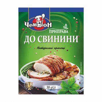 Приправа к свинине с натуральными пряностями Чемпион 30 граммов 501150 фото
