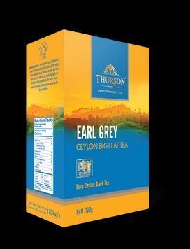 Чай чорний великолистовий Thurson Earl Grey з бергамотом 100 грамів 108042 фото