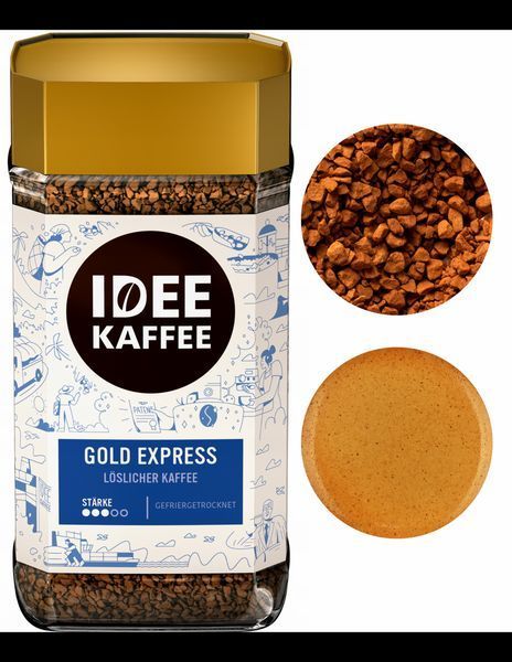 Idee Kaffee кава розчинна Gold Express 200 г у скляній банці 295005 фото
