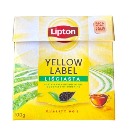 Чай чорний листовий Lipton Yellow Label 100 грам 114004 фото