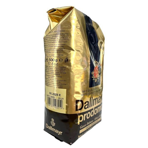 Кофе в зёрнах Dallmayr Prodomo 100% арабика 500 грамм Германия зерновой натуральный кофе 205001 фото