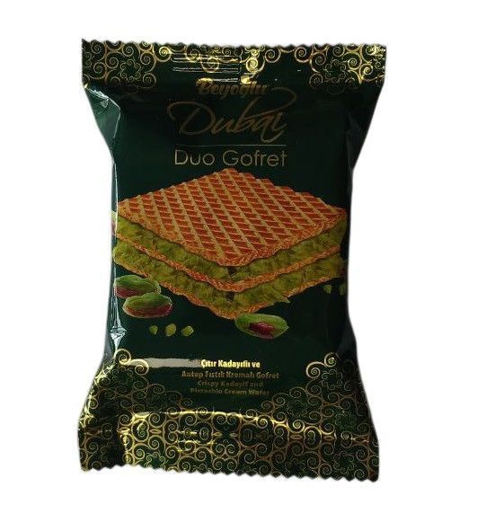 Дубайские вафли Beyoglu Duo Gofret с фисташковым кремом и тестом катаифи 36 грамм 301203 фото