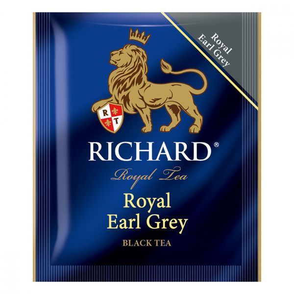 Чай черный с бергамотом Richard Royal Earl Grey 50 пакетиков в индивидуальных конвертах 109125 фото