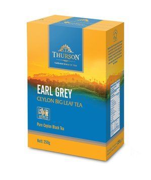 Чай чорний крупнолистовий Thurson Earl Grey з бергамотом 250 грамів 108043 фото