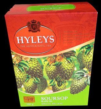 Чорний чай із саусепом Hyleys Soursop, великолистовий цейлонський, 100 грамів. 320155 фото
