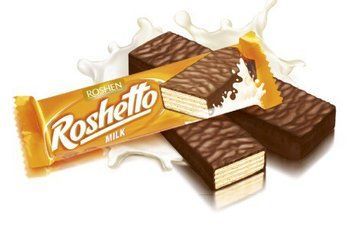 Вафельный батончик Roshen Roshetto Milk в шоколаде 34 грамма 320100 фото