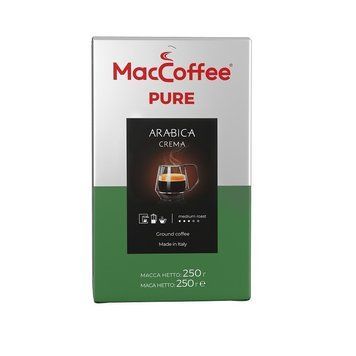 Мелена кава MacCoffee Pure Arabica Crema 250 грамів натуральна у вакуумному пакованні Італія 282019 фото