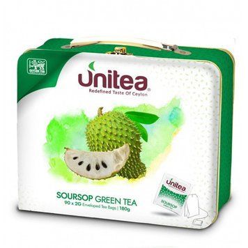 Зелений чай із саусепом Unitea Soursop 90 пакетиків у подарунковій коробці 139028 фото