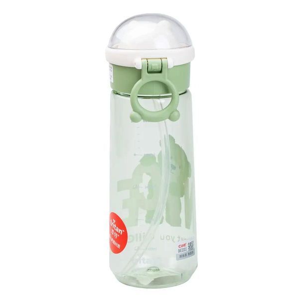 Пляшка для води 620 мл з трубочкою багаторазова Зелена HP17300GR HP17300GR фото