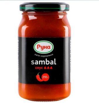 Соус "Sambal" Руна 210 грамм в стеклянной банке 602053 фото