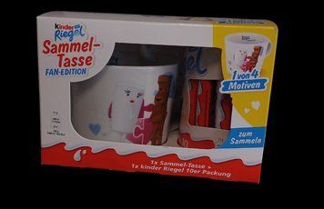 Подарунковий набір Kinder з чашкою та солодощами Riegel Sammel-Tasse Fun Edition 324004 фото