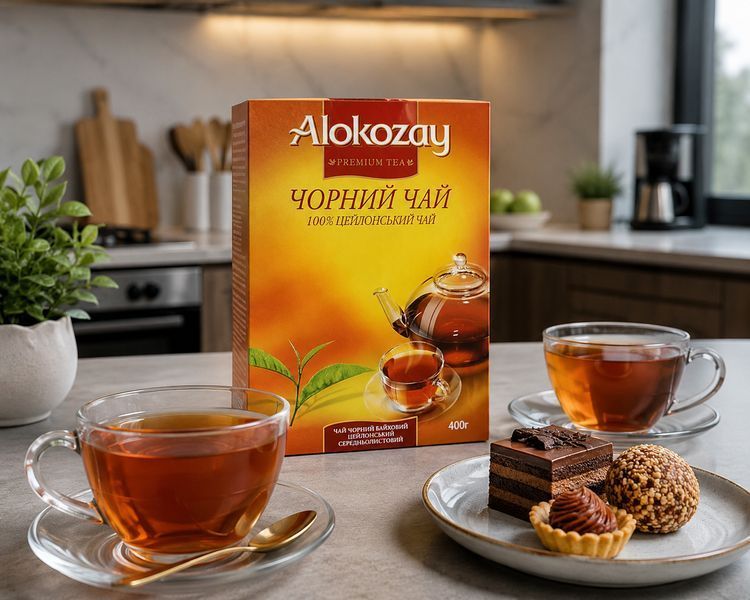 Чай черный цейлонский среднелистовой Alokozay 400 г байховый листовой натуральный 129001 фото