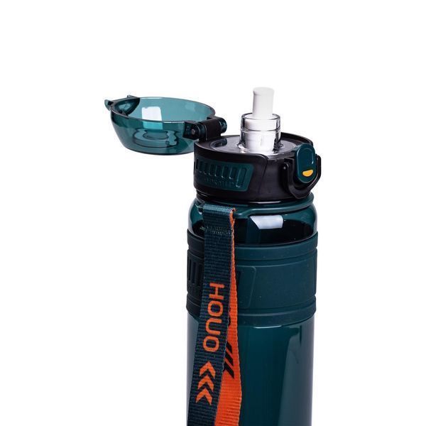 Пляшка для води Houo спортивна 1 літр з фліп кришкою темно-зелена HP-14-33GR HP-14-33GR фото
