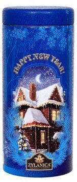 Чай на Новий рік Zylanica Happy New Year чорний цейлонський крупнолистовий 100 грамів у жерстяній банці 141003 фото