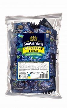 Чай черный Sun Gardens Blueberry Field с черникой 40 пакетиков 106091 фото