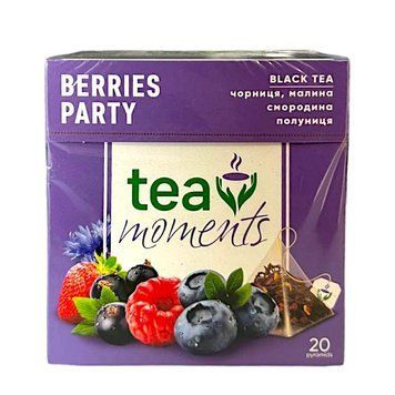 Чай черный с ягодами Tea Moments Berries Party 20 пирамидок 150027 фото
