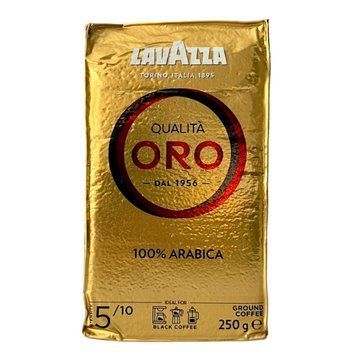 Кава мелена Lavazza Qualita Oro 100% арабіка 250 г у вакуумному пакованні 202408 фото