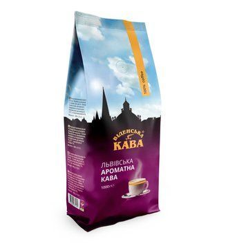 Віденська кава Львівська Ароматна кофе в зернах 1 кг 287004 фото