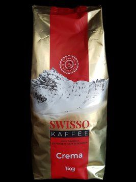 Кава в зернах Swisso Kaffee Crema 100% арабіка 1 кілограм 244007 фото