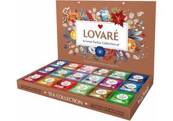 Lovare Tea Collection Great Party асорті 18 різновидів по 5 шт. у подарунковому пакованні 122042 фото