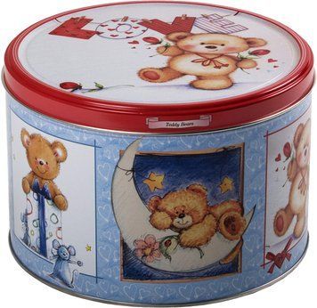 Праздничное печенье Teddy Bears Jacobsens Bakery Дания 300 грамм в жестяной банке 308006 фото