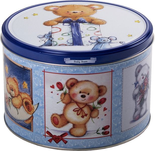 Праздничное печенье Teddy Bears Jacobsens Bakery Дания 300 грамм в жестяной банке 308006 фото
