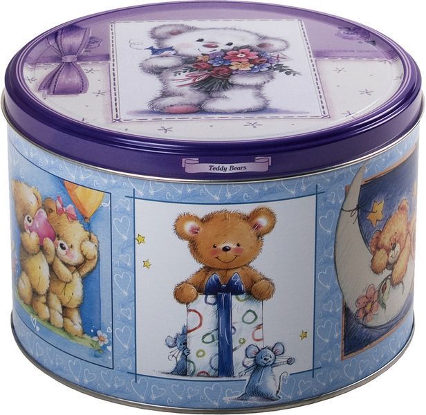 Праздничное печенье Teddy Bears Jacobsens Bakery Дания 300 грамм в жестяной банке 308006 фото