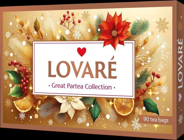 Lovare Tea Collection Great Party асорті 18 різновидів по 5 шт. у подарунковому пакованні 122042 фото