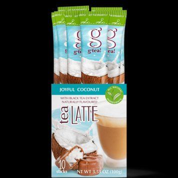 Чорний чай лате g'tea! Joyful Coconut з ароматом кокоса 10 стіків 133038 фото