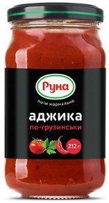 Аджика "По-грузинськи" Руна 212 грам скляна банка 602023 фото